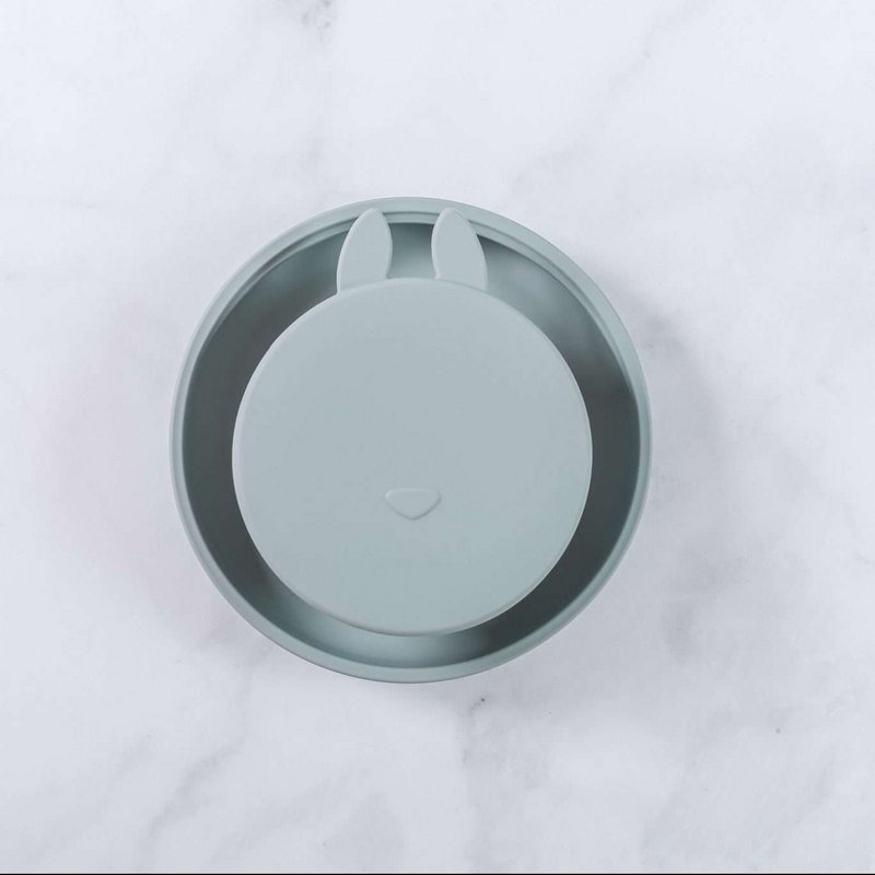 Conjunto Prato Silicone Com Ventosa Verde
