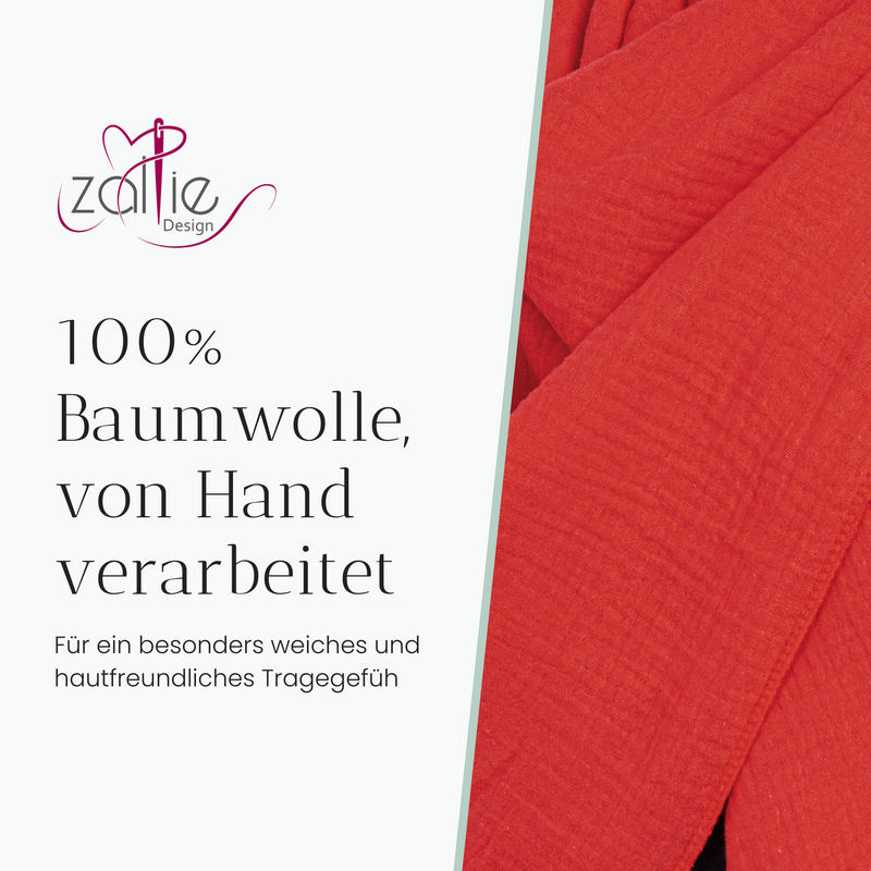 Halstuch aus Musselin Rot
