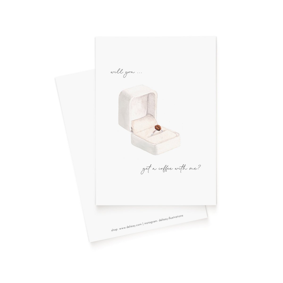 Carte postale "Voulez-vous prendre un café avec moi ?"
