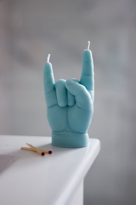 Baby YOU ROCK Candle Blue