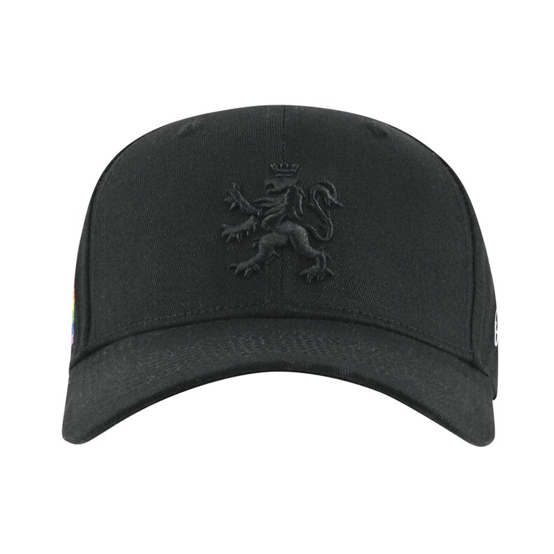 O.Leo Baseballkappe – Schwarz – Schwarzer Löwe – Pride-Flagge – Unisex