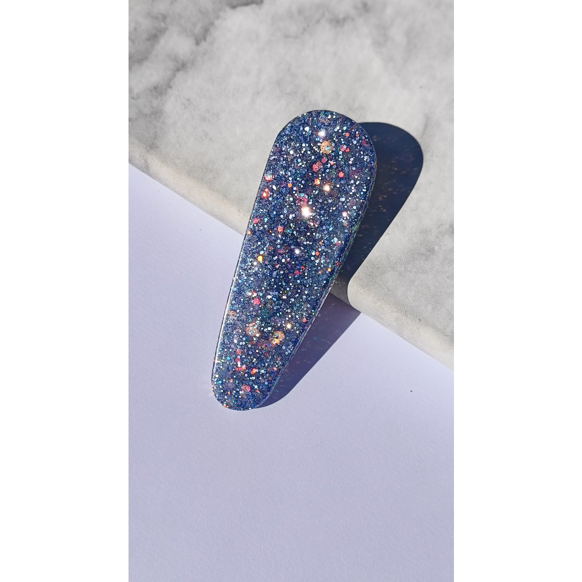 ⋒ pacchetto di clip per capelli in resina - Diamond glitter (9 articoli) ⋒