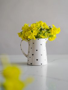 Black Hearts Ceramic Milk Jug – Handcrafted Ceramic Made in Portugal