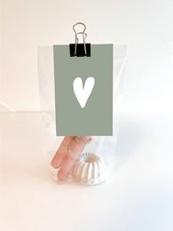 Gavepose lysestage - Hjerteblå