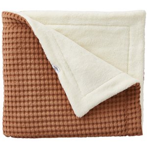 Maxi baby blanket in brown sugar embossed cotton