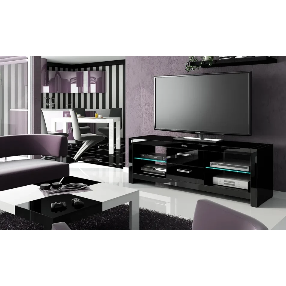 PRISCHE TV mobili neri high gloss nero gloss
