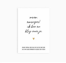 Ansichtkaart || Zwanger, blij voor je