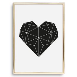 Poster: Geometrisches Herz
