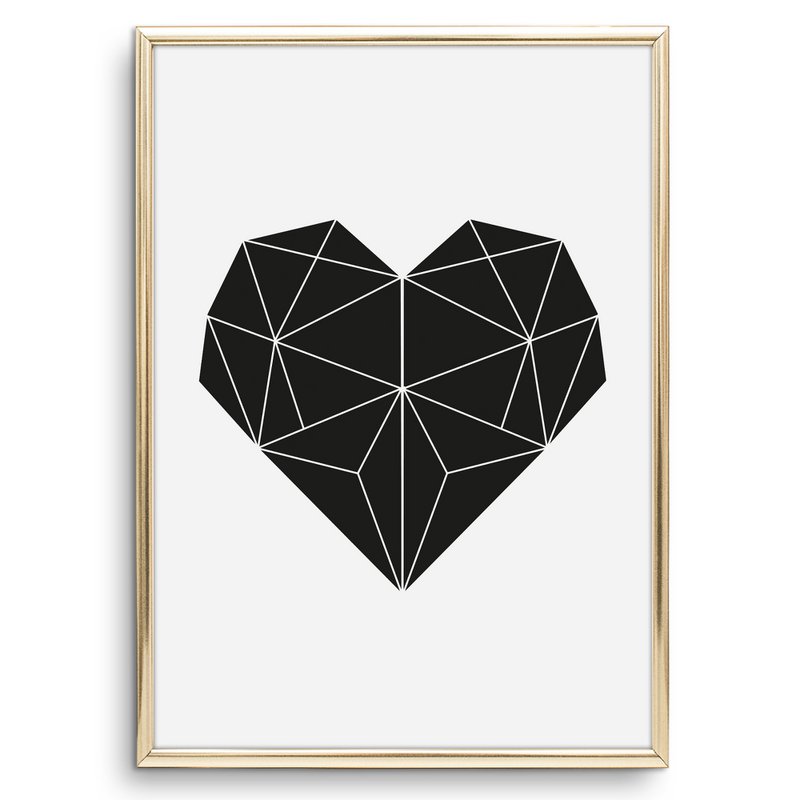Poster: Geometrisches Herz