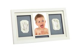 Adora vandret ramme – foto og 2 babyhånd-/fodspor, store