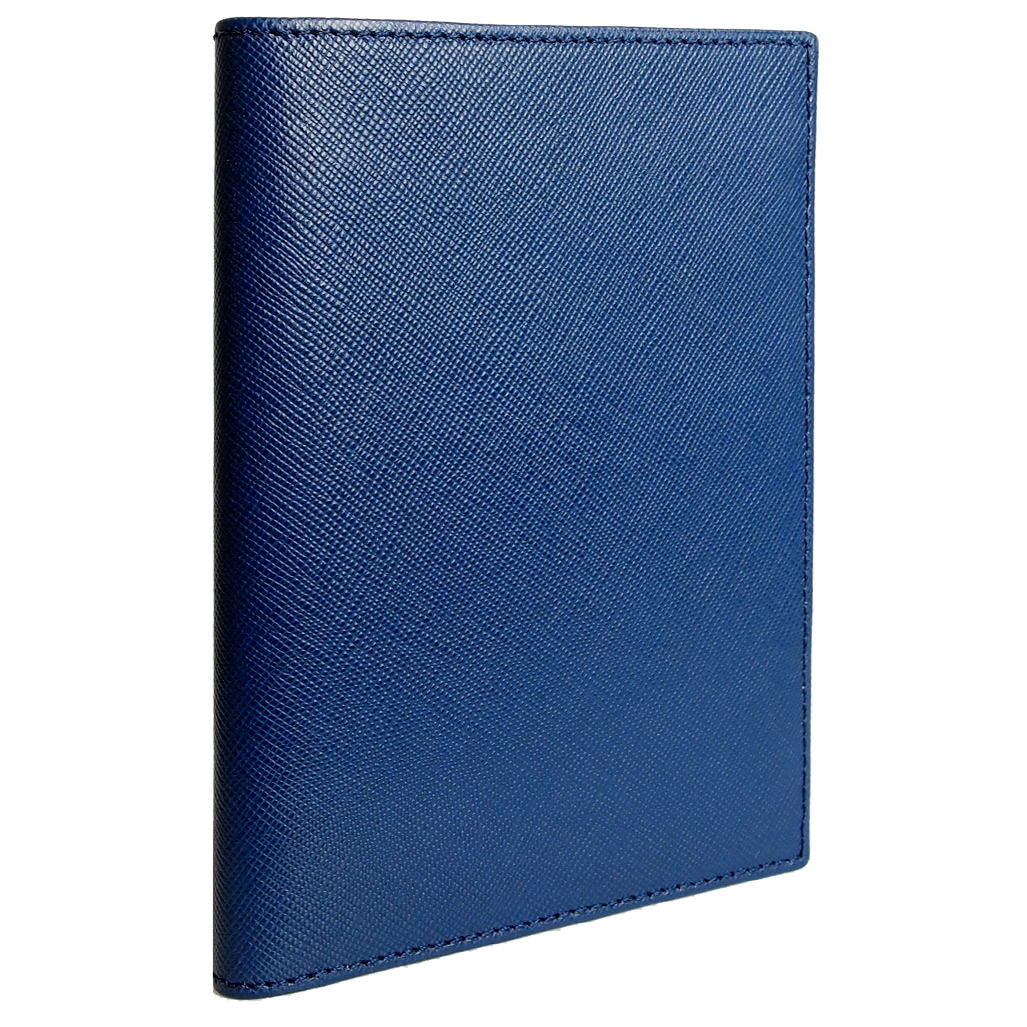 Saffiano Paspoorthoes Blauw