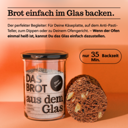 Refiller for organic bread baking mix in the glass "Zimtzauber" (600 g)