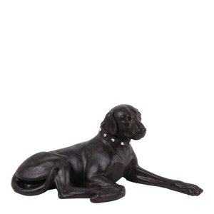 Abb. Hund 30cm - Harz - Dunkelbraun