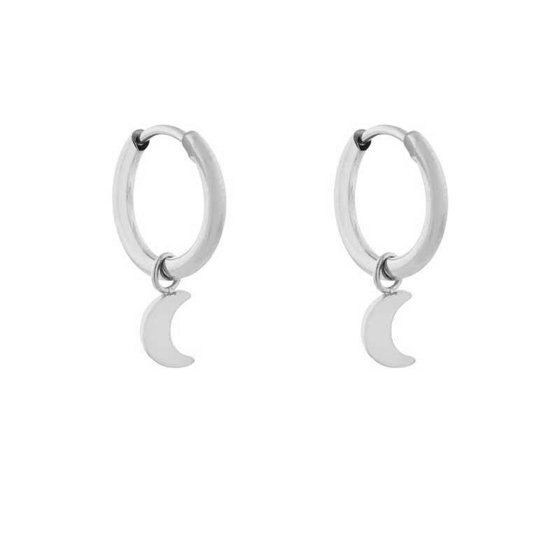 OORBELLEN MINIMALISTISCHE MAAN KLEIN