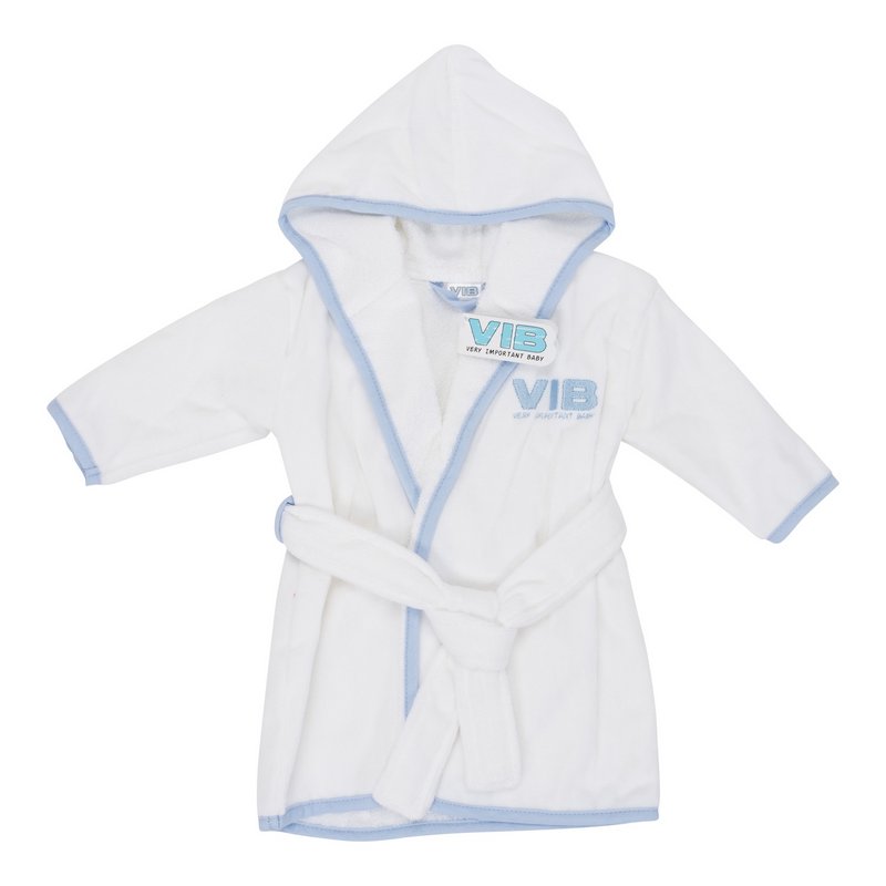 Peignoir VIB Blanc-Bleu Wit