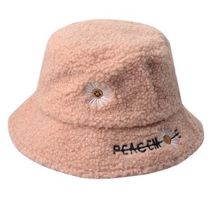 Hat child pink synthetic flower fisherman's hat