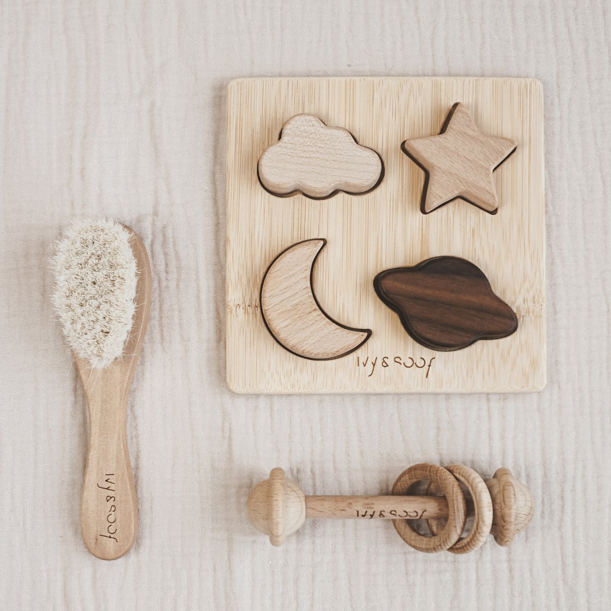 Baby-Puzzle aus Holz | Nachhaltiges Baby-Puzzle | Spielzeug aus Holz