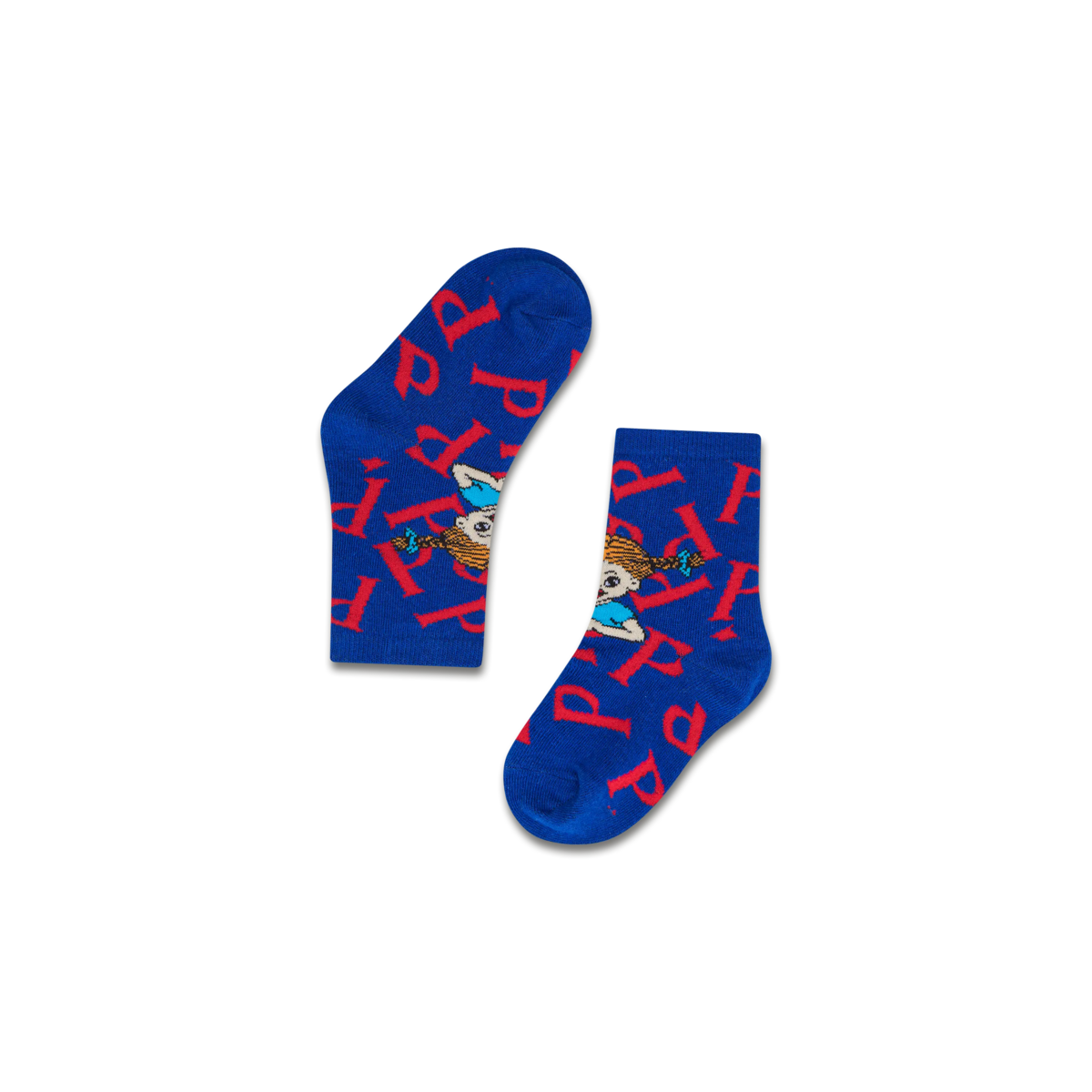 koaa – Pippi Longstocking “P” – Easy Socks blue/red