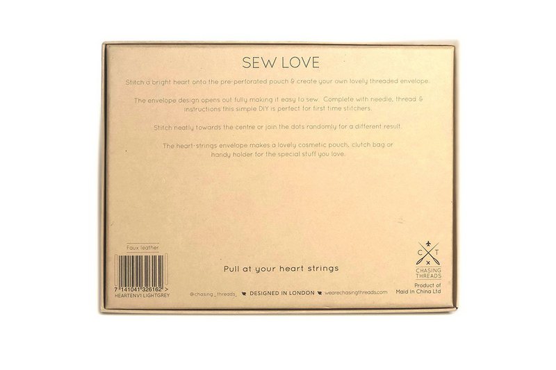 Stitch Heart Strings Envelope Pouch