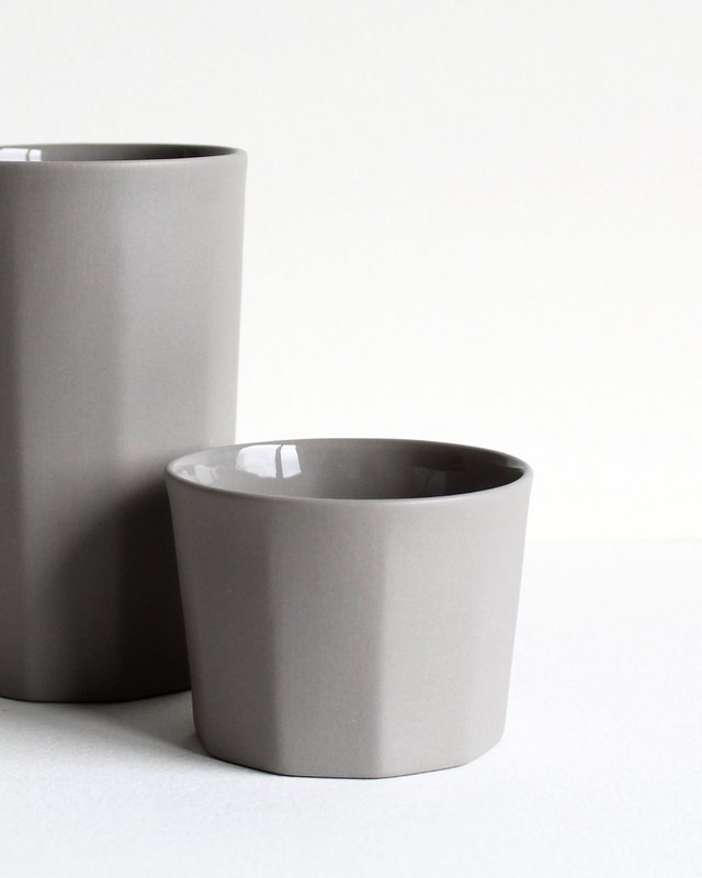 Taza alta segmentada | gris claro
