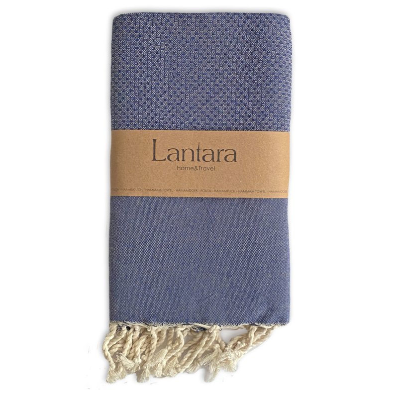 Hamamtuch Fouta Waffle - Dunkelblau - 100x200cm