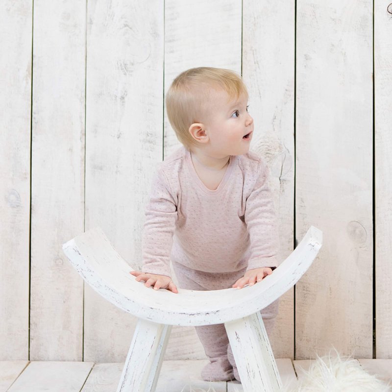 OrganicEra Dors-bien biologique à pieds pour bébé, Rose