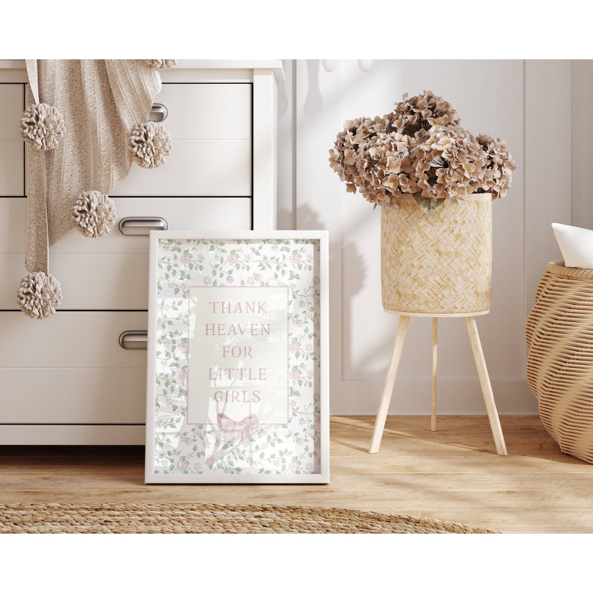 Merci ciel pour les petites filles, affiche de filles, affiche de chambre de filles, affiche de citation de filles, impression de chambre de filles, impression de chambre de filles, décoration de chambre de filles
