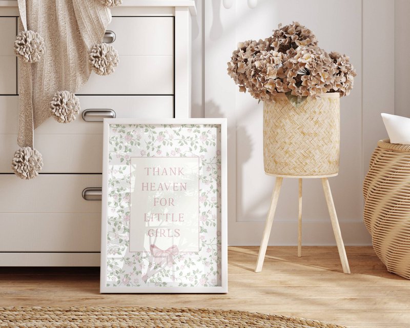 Gudskelov for små piger, pige plakat, pige værelse plakat, piger citat plakat, pige værelse print, piger børneværelse print, pige værelse indretning