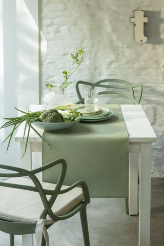 Monaco tafelloper | lederlook | 45x140cm