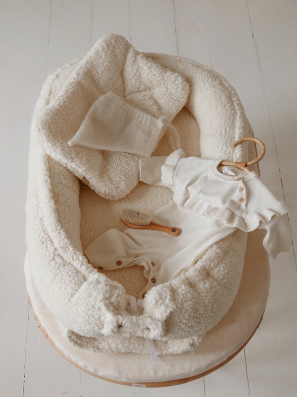 ALL TEDDY babynest / boucle babynest - 2 farver