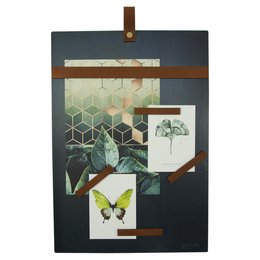 Magneetbord 50x35 | inclusief 6 leren magneetstrips