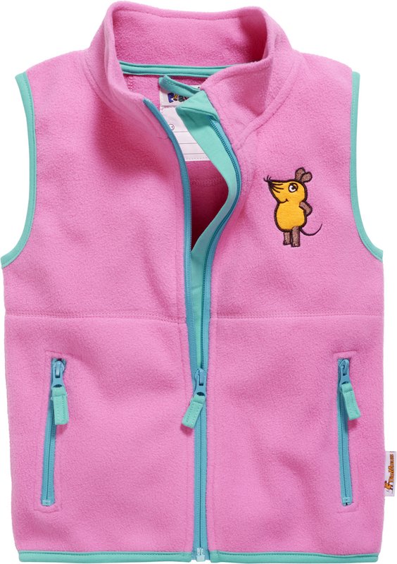 Fleeceweste DIE MAUS - pink