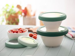 Food Huggers LIDS; Large Lid Gradual Green