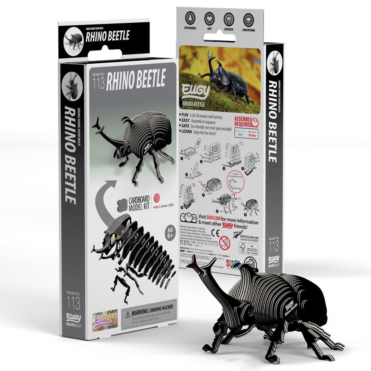 EUGY 3D Puzzel - Neushoornkever