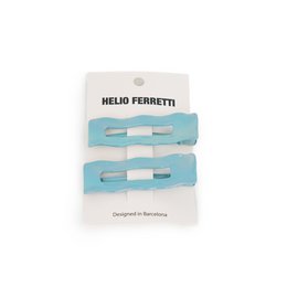 LOT DE 2 CLIPS RECTANGULAIRES BLEU HF