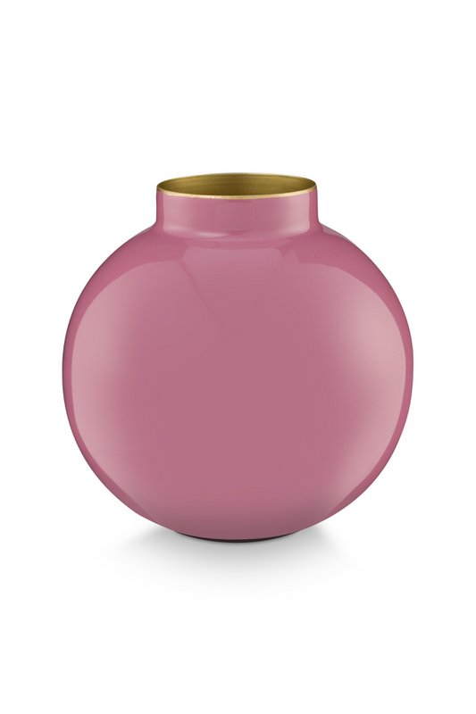Vase Metal Pink 17cm
