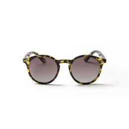 Stylish round tortoiseshell sunglasses with a modern, retro-inspired design. Available in multiple color variants including blue, demi brown, brown, purple, and grey.