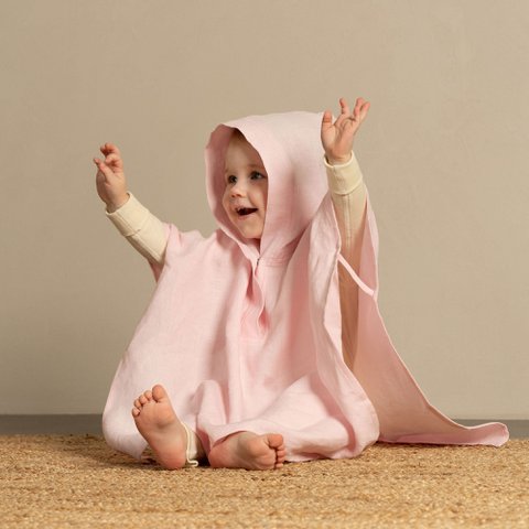 Babyponcho met capuchon
