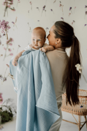 TISU Musselin-Pucktuch, Babyblau