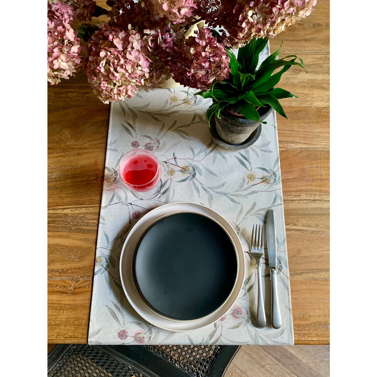 Table Runner, Recycled Cotton, Printed | Pipo Fresno