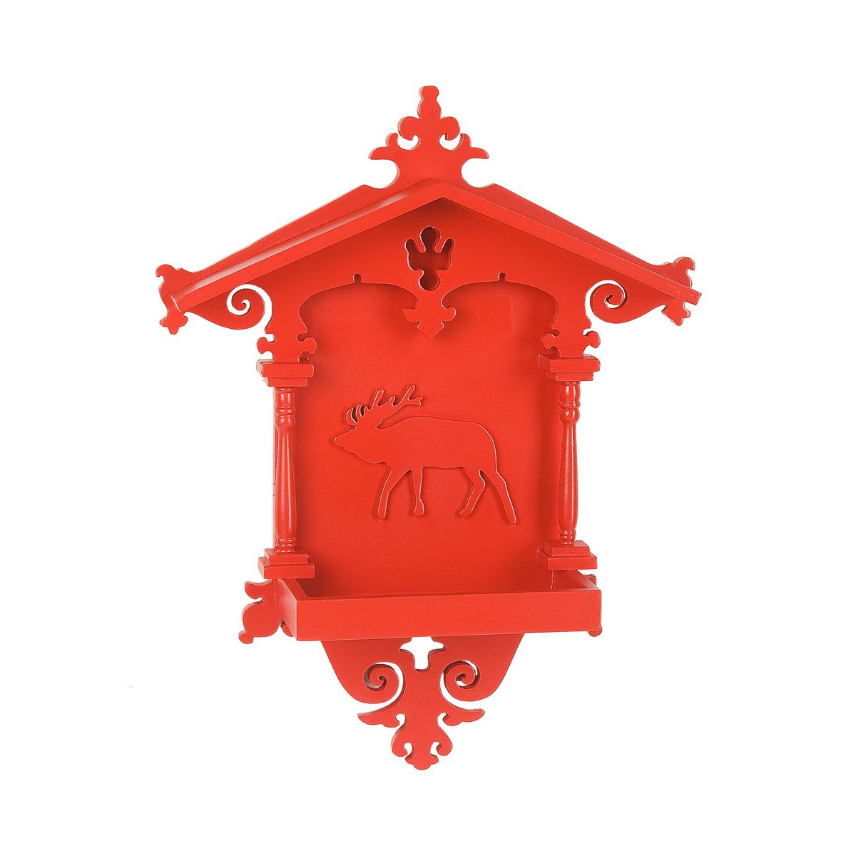 Vogel - Vogelfutterhaus rot