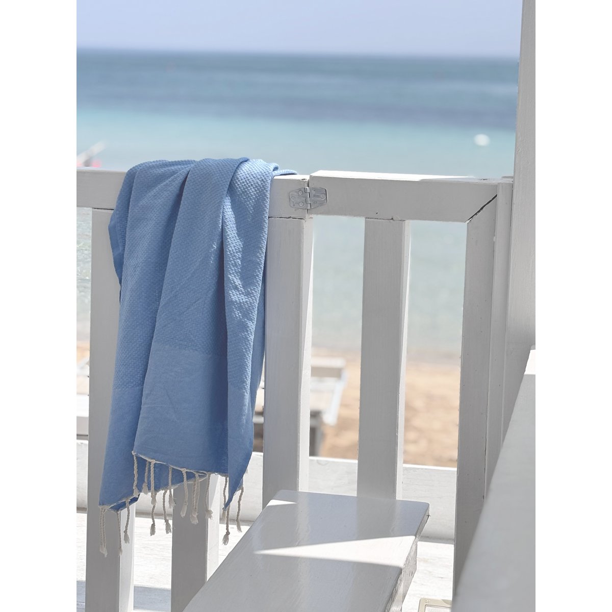 Hamamdoek Fouta Wafel - Bleu de Provence - 100x200cm