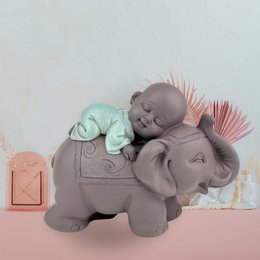 Figurka Buddy – Słoń Bonze – Dekoracja Zen i Feng Shui – Duchowa i zrelaksowana atmosfera – Dekoracyjny pomysł na prezent