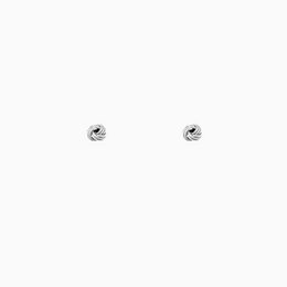Stud verdrehter Knoten Silber