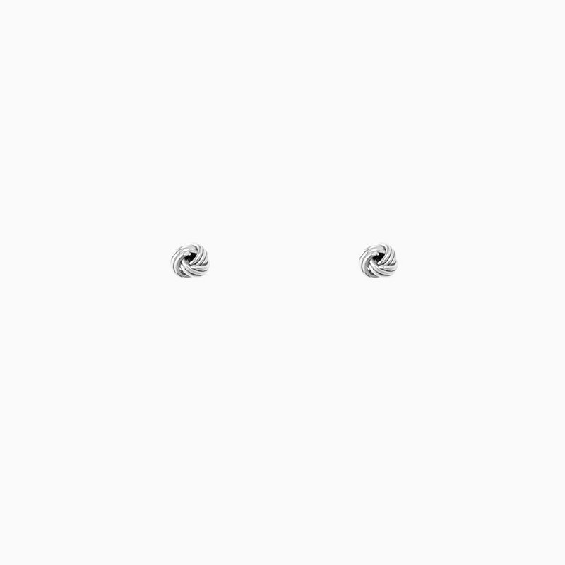 Stud verdrehter Knoten Silber