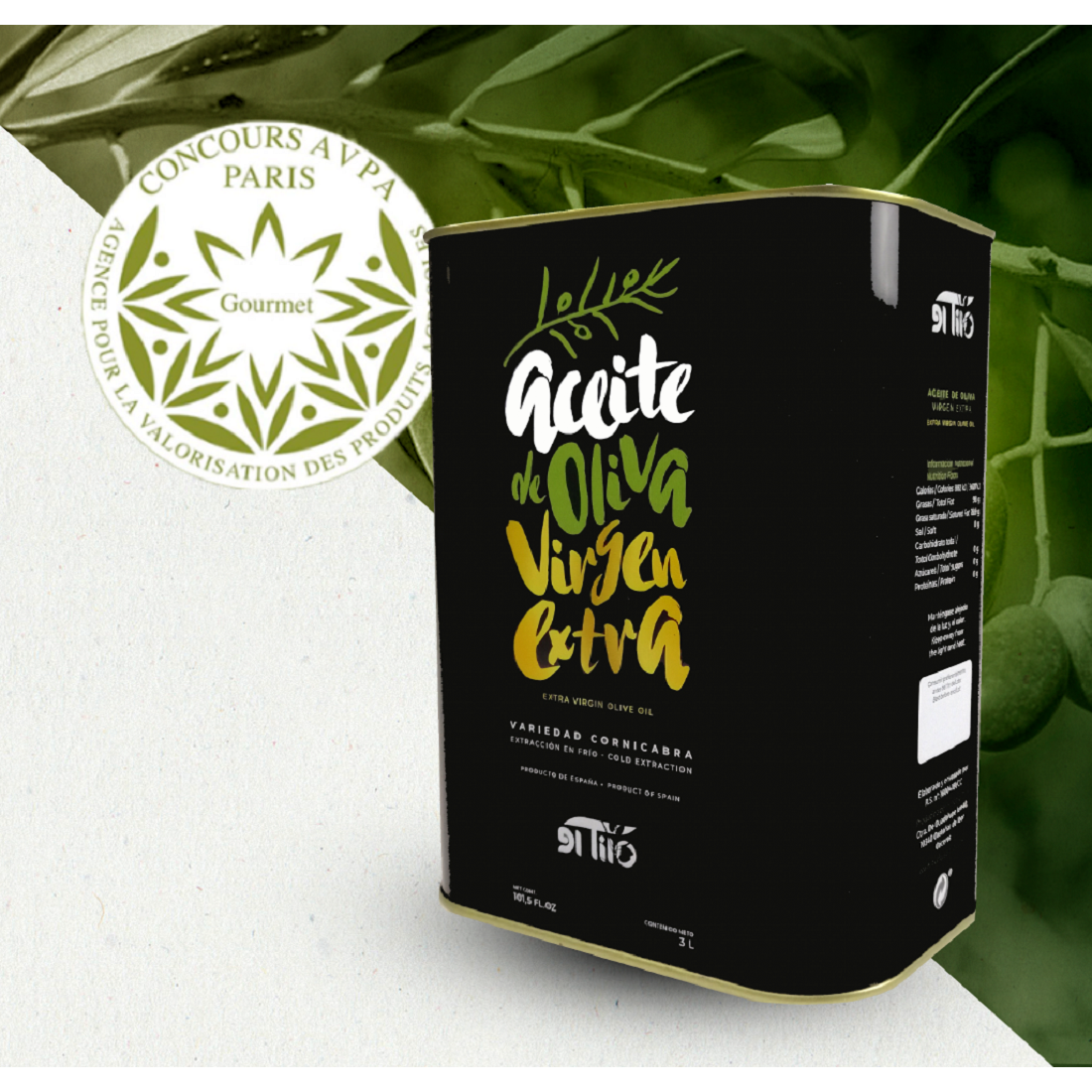 Premium 3L Siebdruckdose Gourmet EVOO