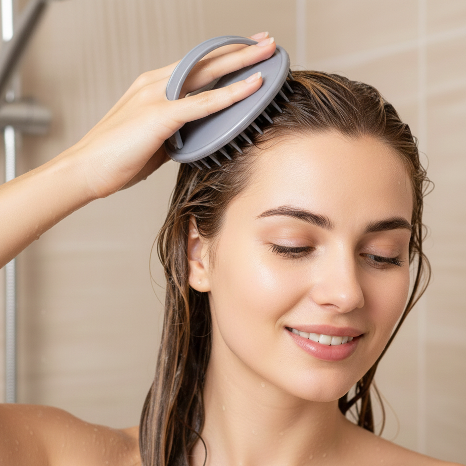 YOSMO Scalp Massage Brush – For Deep Cleansing, Exfoliation & Relaxation