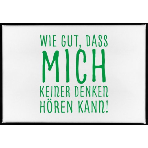 Magnet, 79 x 53mm, WIE GUT, DASS MICH KEINER DENKEN HÖREN KANN!