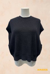 Oversized ærmeløs striktrøje – VISCOSE – 22005