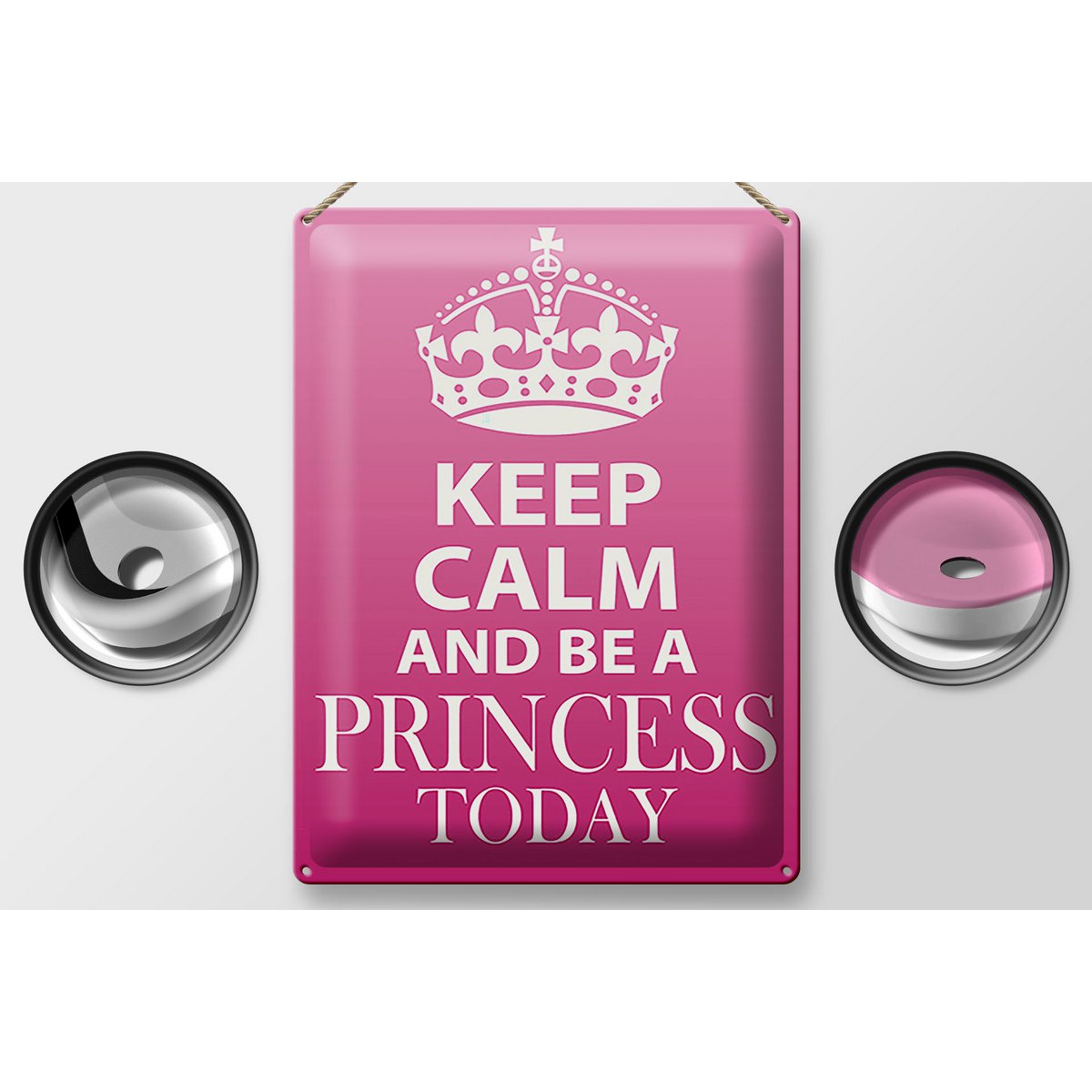 Blechschild Spruch 30x40cm Keep Calm and be a Princess